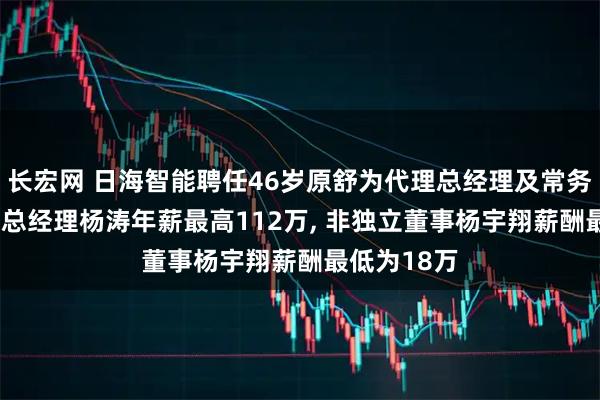 长宏网 日海智能聘任46岁原舒为代理总经理及常务副总经理, 总经理杨涛年薪最高112万, 非独立董事杨宇翔薪酬最低为18万