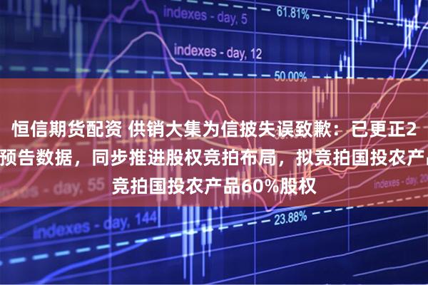 恒信期货配资 供销大集为信披失误致歉：已更正2025年业绩预告数据，同步推进股权竞拍布局，拟竞拍国投农产品60%股权